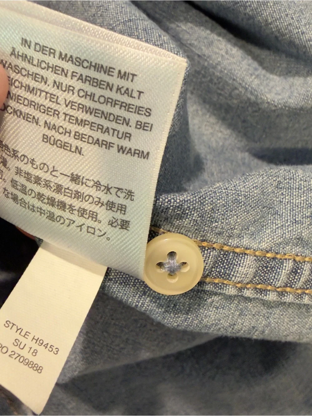 J. Crew Midweight Denim Western Button-Up Shirt